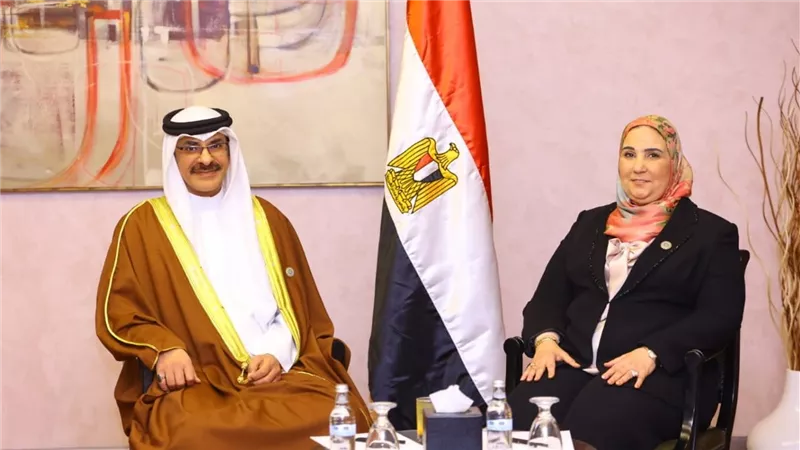 وزيرة التضامن الاجتماعي تلتقي وزير التنمية الاجتماعية بمملكة البحرين 
