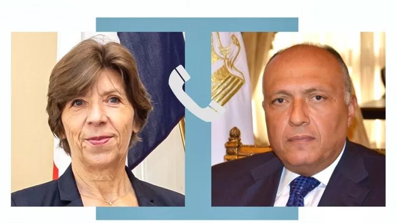 وزير الخارجية يتلقى اتصالاً من وزيرة خارجية فرنسا