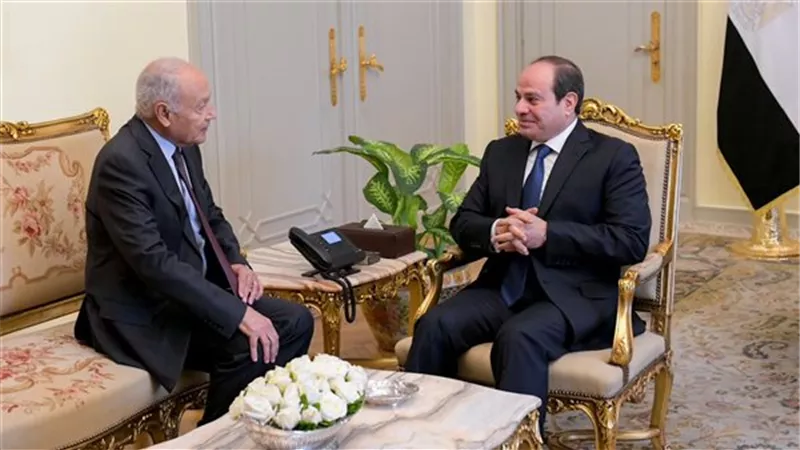 السيسي يستقبل أمين جامعة الدول العربية لمناقشة المستجدات في غزة