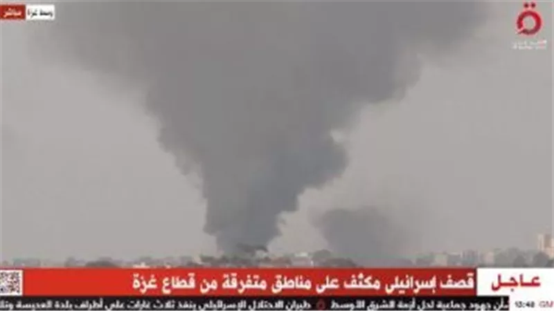 قصف إسرائيلى مكثف على مناطق متفرقة من قطاع غزة