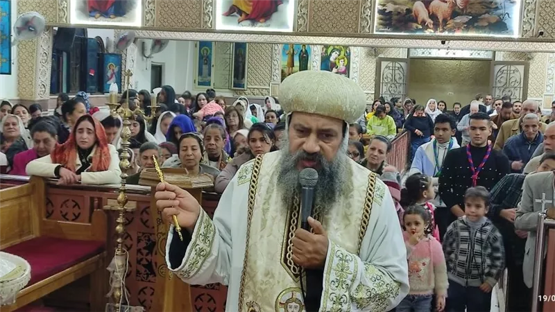 أسقف السويس يترأس قداس عيد الغطاس المجيد بكنيسة العذراء