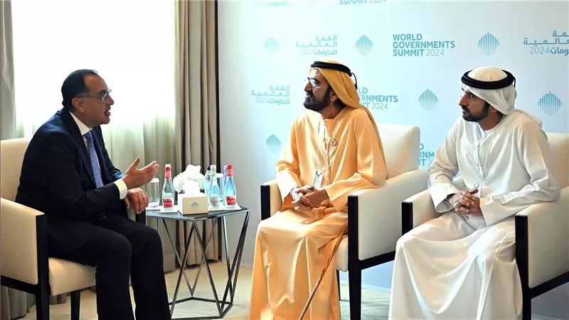 سمو الشيخ محمد بن راشد آل مكتوم يستقبل رئيس مجلس الوزراء