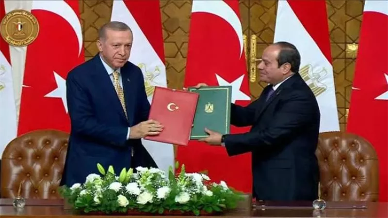 الرئيس السيسى ونظيره التركى يشهدان مراسم التوقيع على عدد من الاتفاقيات