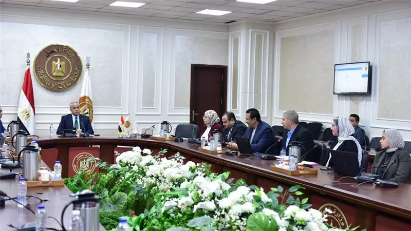 وزير العمل يلتقى الإدارة المختصة بالتحول الرقمي