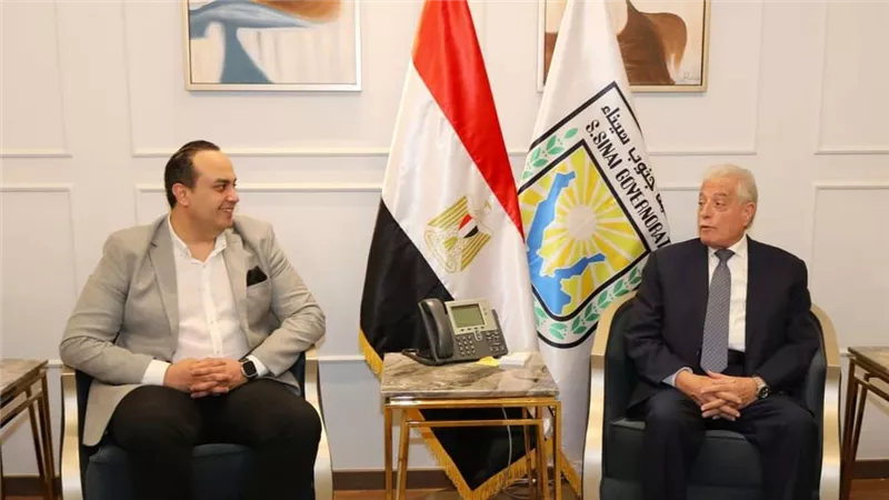 رئيس الرعاية الصحية والرئيس التنفيذي لشركة إيكو ميديكال الإماراتية يلتقيان محافظ جنوب سيناء 