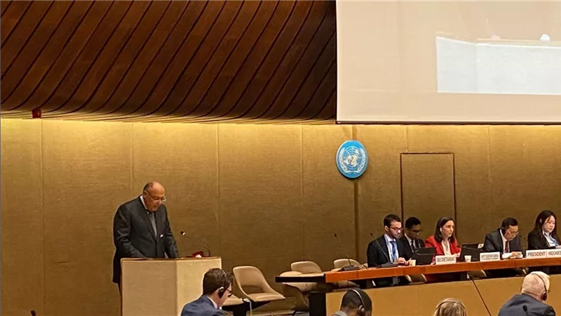 وزير الخارجية يُلقي بيان مصر أمام الشق رفيع المستوى لمؤتمر نزع السلاح