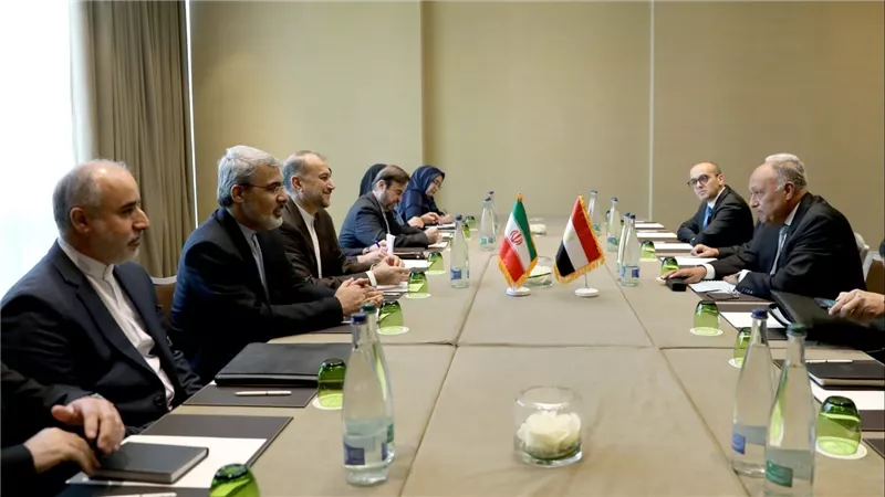 وزير الخارجية يلتقي بنظيره الإيراني على هامش اجتماعات مجلس حقوق الإنسان بجنيف