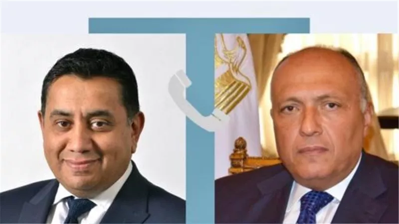 وزير الخارجية يؤكد لوزير بريطانى مخاطر أية عمليات عسكرية برية فى رفح الفلسطينية