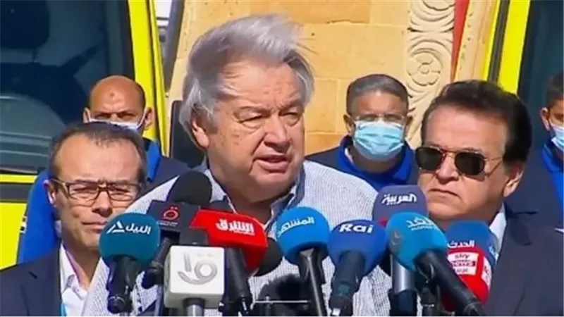 غوتيريش من أمام معبر رفح: إما دخول المساعدات لغزة أو حدوث مجاعة