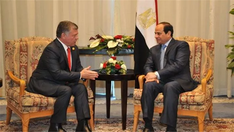 الرئيس السيسي يبحث مع العاهل الأردني تطورات الأوضاع في غزة