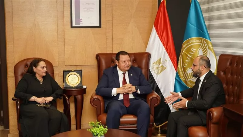 وفد هيئة الضمان الصحي العراقي  في زيارة لمقر هيئة الاعتماد والرقابة الصحية بالعاصمة الإدارية