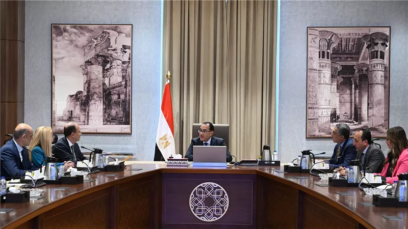 رئيس الوزراء يلتقي مسئولي شركة 