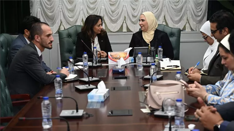 وزيرة التضامن تلتقي وزيرة التنمية الاجتماعية الفلسطينية