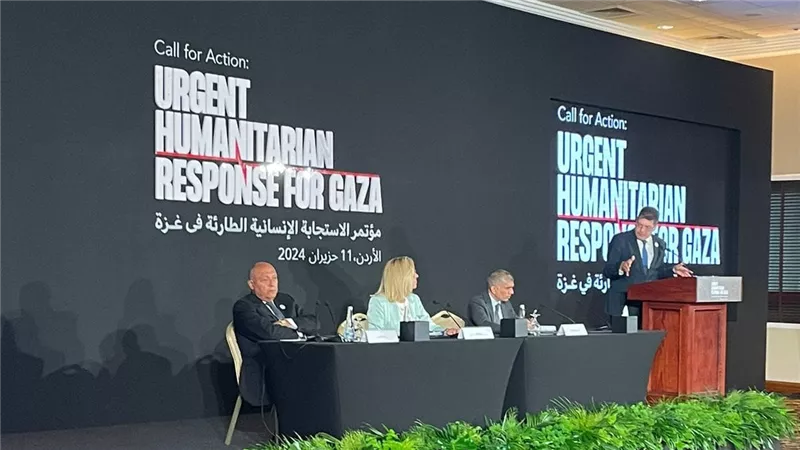 وزير الخارجية يشارك في افتتاح والإدارة المشتركة لاحدى مجموعات العمل الثلاث الخاصة بمؤتمر الاستجابة الإنسانية لغزة