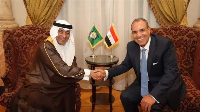 وزير الخارجية والهجرة وشئون المصريين بالخارج يستقبل أمين عام مجلس التعاون الخليجى