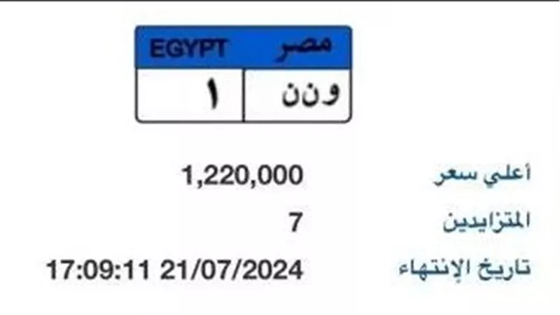 سعر اللوحة المميزة 