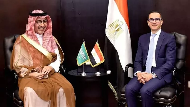 وزير الاستثمار والتجارة الخارجية يلتقي السفير السعودي بالقاهرة 