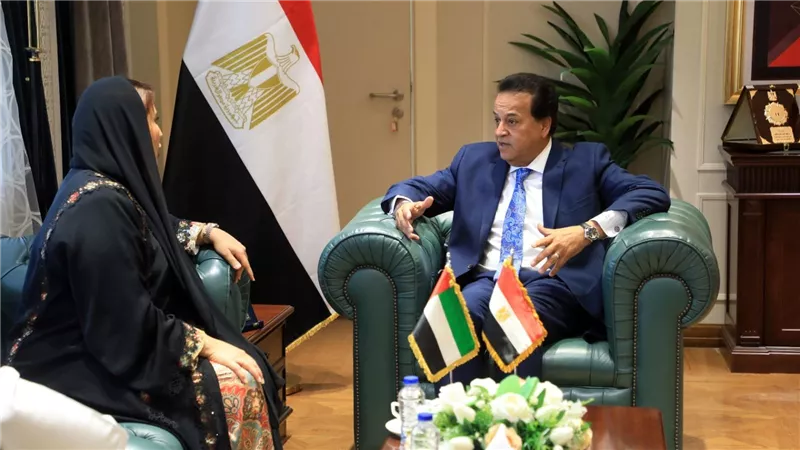 وزير الصحة يستقبل السفيرة الإماراتية بالقاهرة لبحث سبل  التعاون المشترك في القطاع الصحي