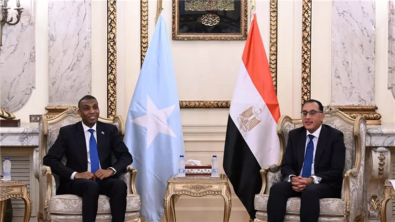 رئيس الوزراء يستقبل رئيس الوزراء الصومالي لاستعراض عدد من الملفات ذات الاهتمام المشترك