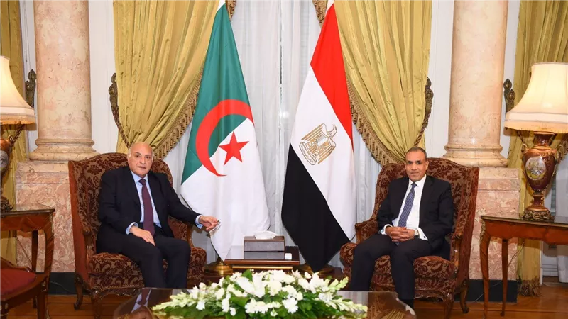  وزير الخارجية والهجرة يلتقي مع نظيره الجزائري