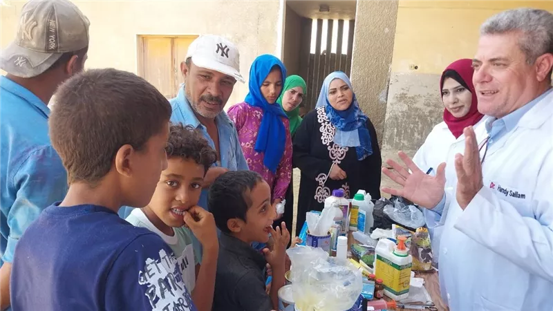 قافلة طبية بيطرية بقرية الرائد بالسويس مع إنطلاق المبادرة الرئاسية  