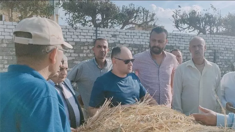 قيادات وزارة البيئة بجولات ميدانية لمتابعة منظومة قش الأرز  بمحافظة كفر الشيخ 