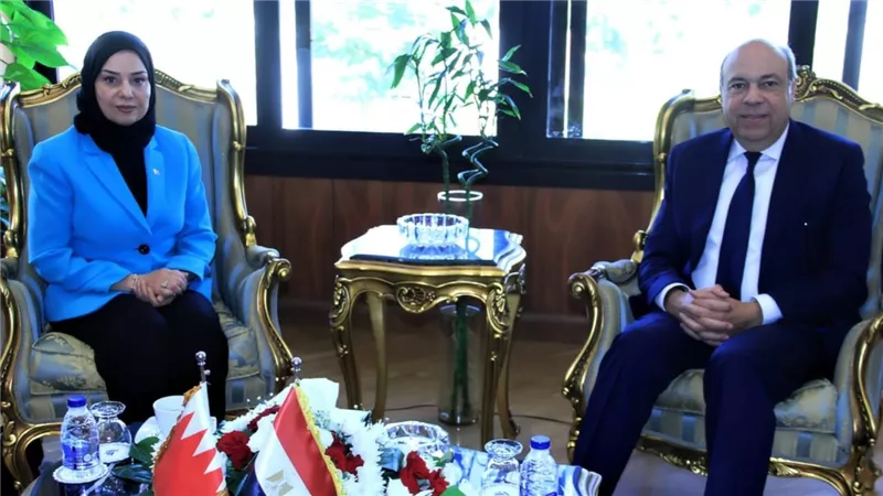 وزير الطيران يبحث مع سفيرة البحرين لدى جمهورية مصر العربية مجالات التعاون المشترك 