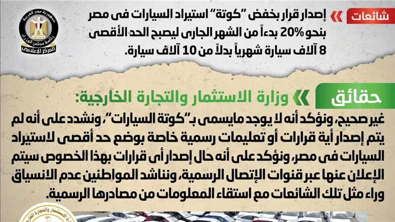 الحكومة تكشف حقيقة إصدار قرار بخفض 