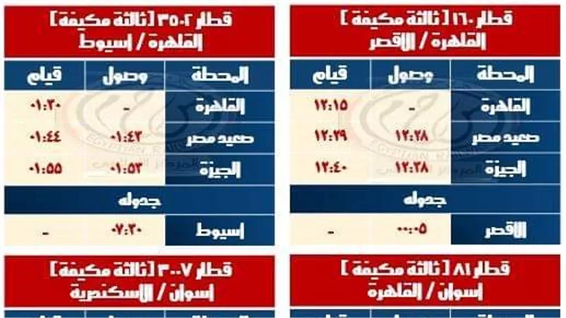 السكة الحديد تعلن مواعيد قيام وانتهاء قطارات النوم بمحطة قطارات صعيد مصر