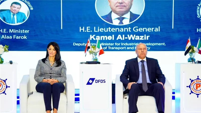 الوزير يشهد انطلاق فعاليات مؤتمر الإعلان عن إطلاق خط الرورو المصري/ الإيطالي بين مينائي (دمياط – تريستا)
