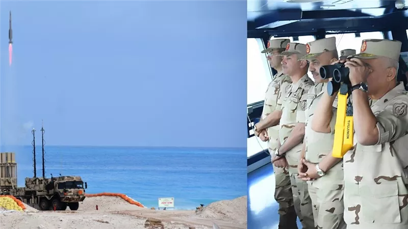 الفريق أول عبد المجيد صقر القائد العام للقوات المسلحة وزير الدفاع والإنتاج الحربى يشهد تنفيذ النشاط التدريبى 