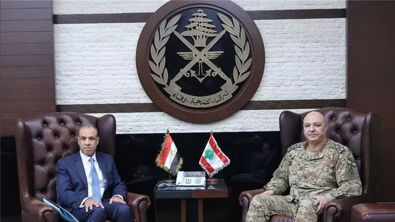وزير الخارجية والهجرة يجتمع مع قائد الجيش اللبناني