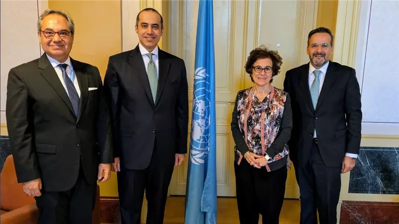 وزير الشئون النيابية والقانونية يلتقي بنائب المفوض السامي لحقوق الإنسان في مقر المفوضية في جنيف