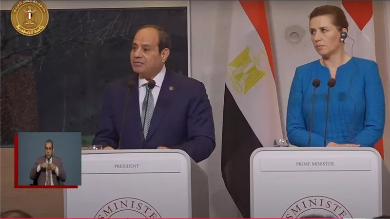 مباشر.. مؤتمر صحفي للرئيس السيسي ورئيسة وزراء الدنمارك