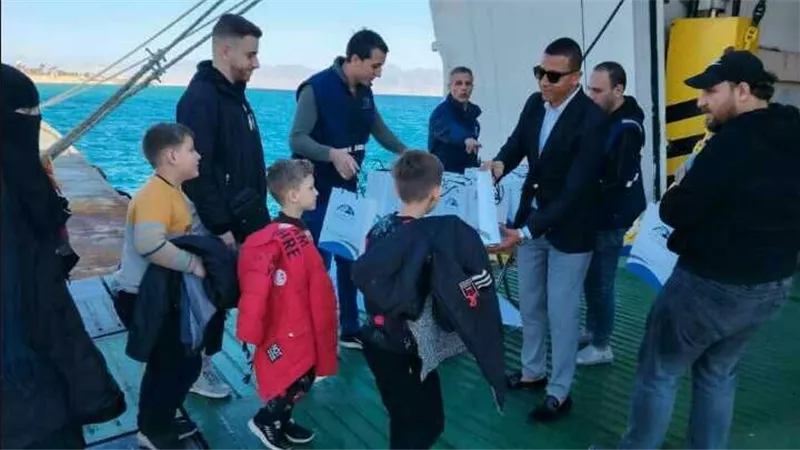 مغادرة أول فوج من السوريين العائدين لبلادهم عبر ميناء نويبع البحري