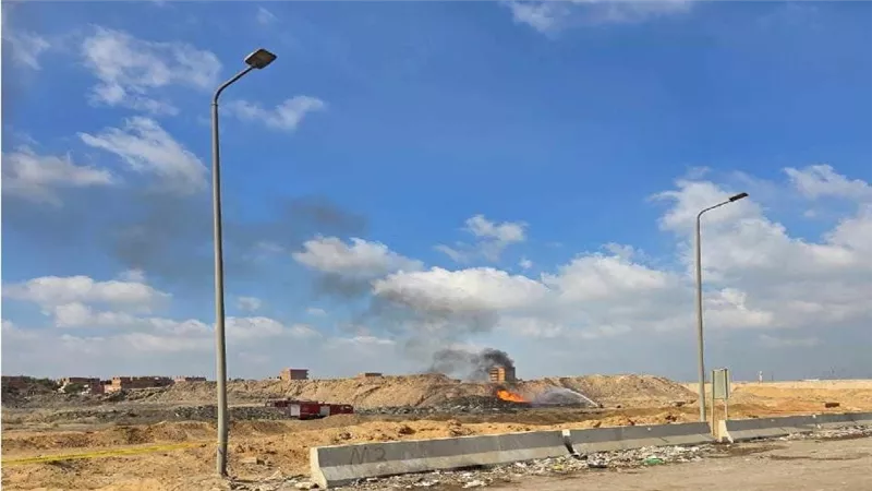 وزير البترول فى موقع حادث كسر خط نقل البوتاجاز مسطرد - الهايكستب بالخانكة