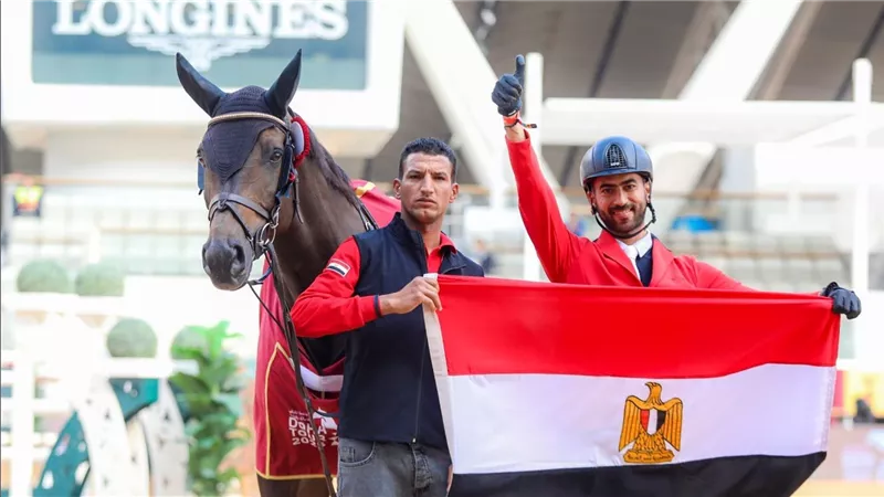 وزير الشباب والرياضة يُشيد بتألق فرسان مصر فى المسابقة الأولى من بطولة قطر الدولية للفروسية