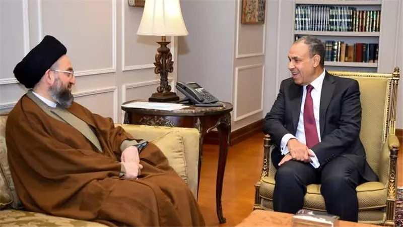 وزير الخارجية والهجرة يستقبل رئيس تيار الحكمة الوطني العراقي