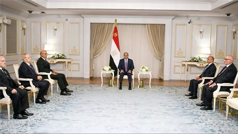 رئيس مجلس الدولة يؤدي اليمين الدستورية أمام الرئيس السيسي