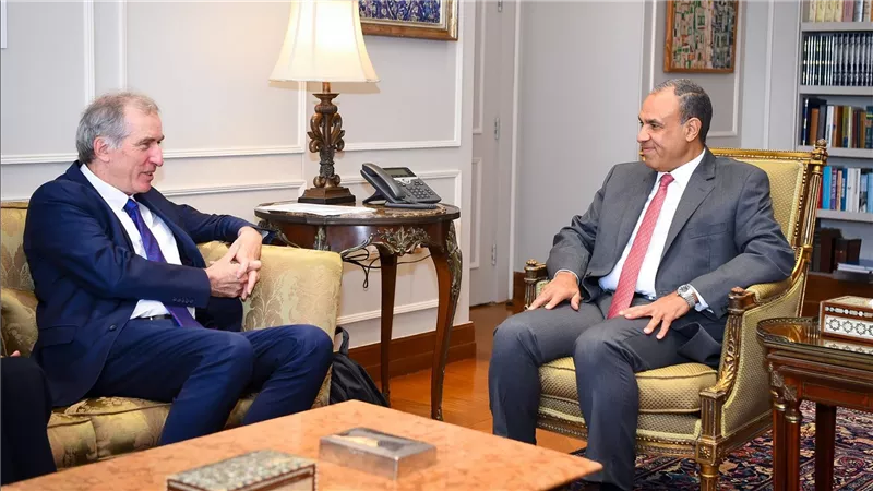 وزير الخارجية والهجرة يستقبل الممثل الخاص للاتحاد الأوروبي لعملية السلام في الشرق الأوسط