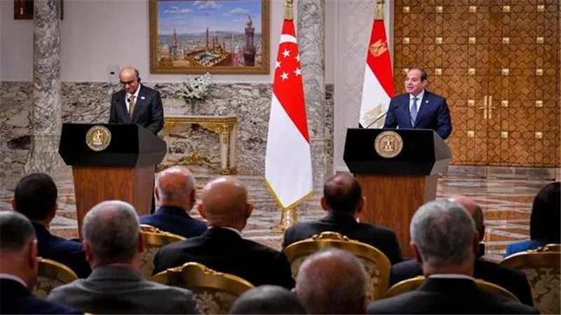 نص كلمة الرئيس السيسي خلال المؤتمر الصحفي مع نظيره السنغافوري