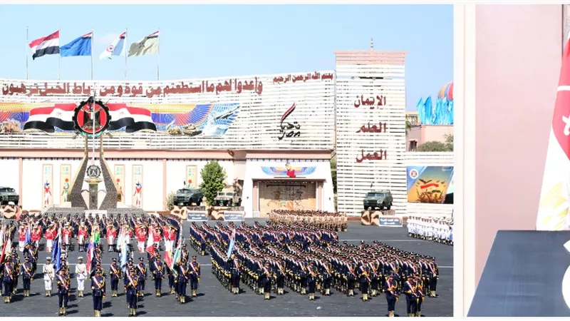 الفريق أول عبد المجيد صقر القائد العام للقوات المسلحة وزير الدفاع والإنتاج الحربى يشهد حفل تخرج دفعات جديدة من الكليات العسكرية  