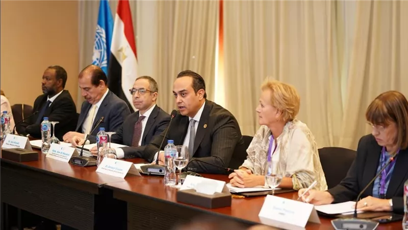 رئيس هيئة الرعاية الصحية يلقي كلمة خلال اجتماع رفيع المستوى نظمته وزارة الخارجية والهجرة