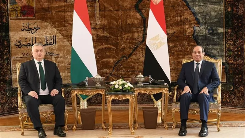 الرئيس السيسى يستقبل رئيس وزراء المجر