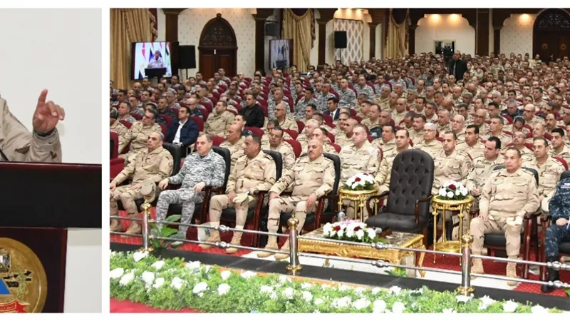 الفريق أول عبد المجيد صقر القائد العام للقوات المسلحة وزير الدفاع والإنتاج الحربى يلتقى بعدد من قادة وضباط القوات المسلحة