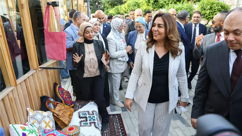 افتتاح بازار صعيد مصر بحضور وزيرة التنمية المحلية
