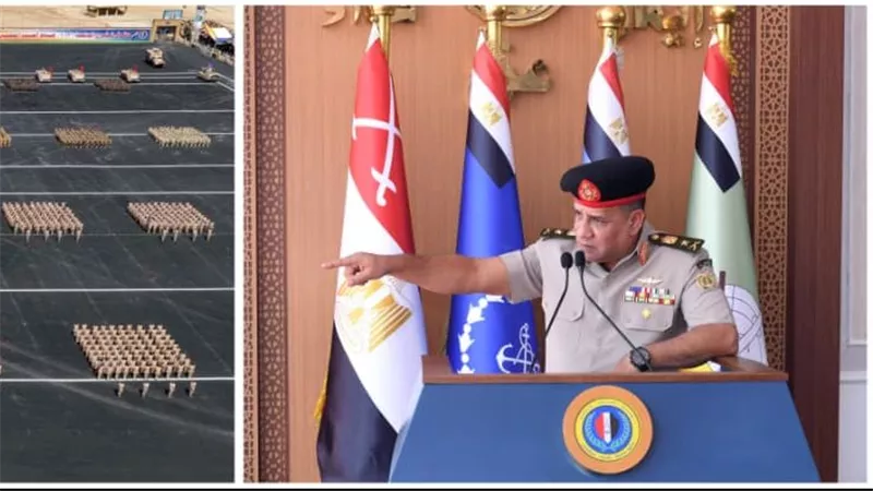 الفريق أشرف سالم زاهر القائد العام للقوات المسلحة وزير الدفاع والإنتاج الحربى يشهد حفل تخرج الدفعة (163) ضباط صف مُعلمين