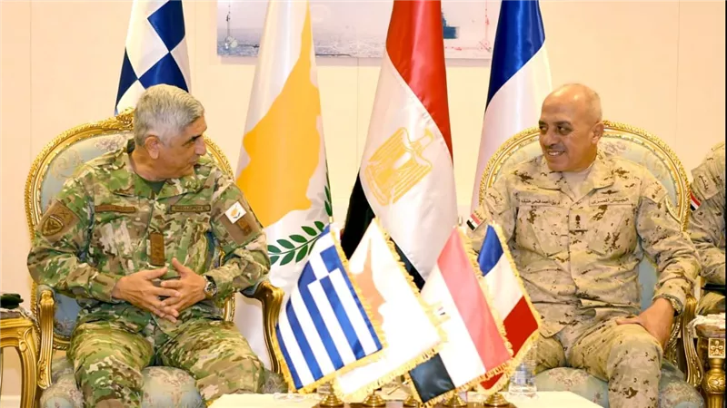 تنفيذ المرحلة الرئيسية للتدريب المشترك (ميدوزا - 15) بدولة اليونان بحضور الفريق أحمد خليفة رئيس أركان حرب القوات المسلحة وعدد من قادة القوات المسلحة